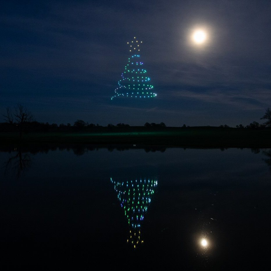 Christmas drone light show