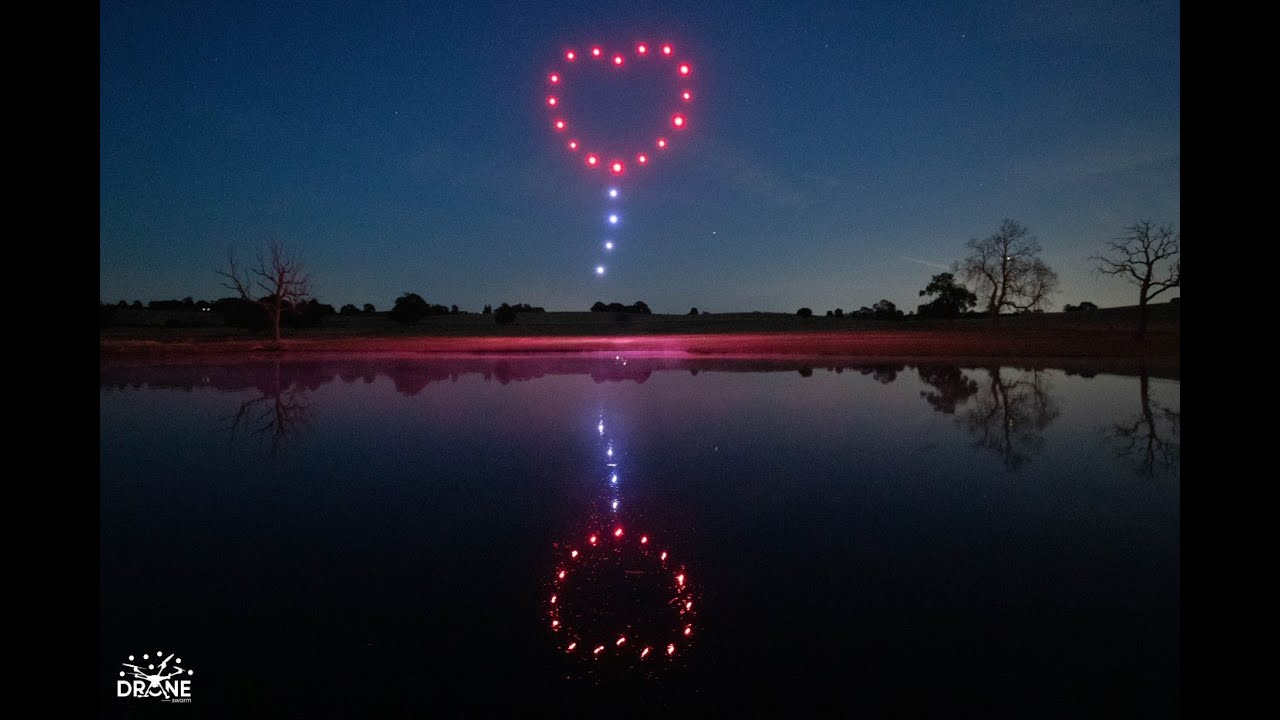 Preview of the Luminance wedding drone show