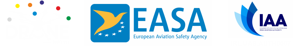 Logos of Vile Pyrotechnics, UK Civil Aviation Authority, and Drone Champions on a white background, highlighting the upcoming drone show.